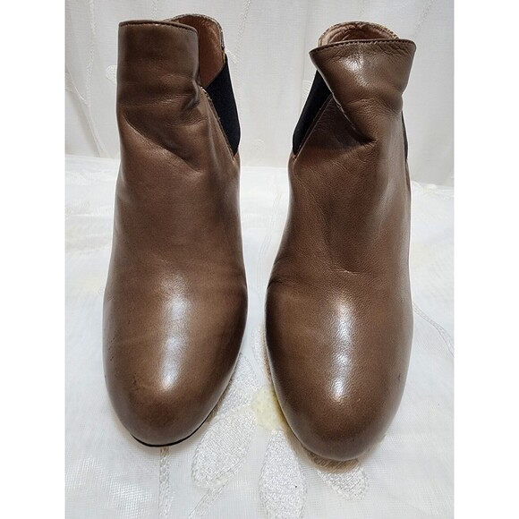 VINCE CAMUTO 6.5M BROWN BOOTIES TAUPE VO ARIANAH SNAKE SKIN NEUTRAL STILETTOTAN - Picture 3 of 16